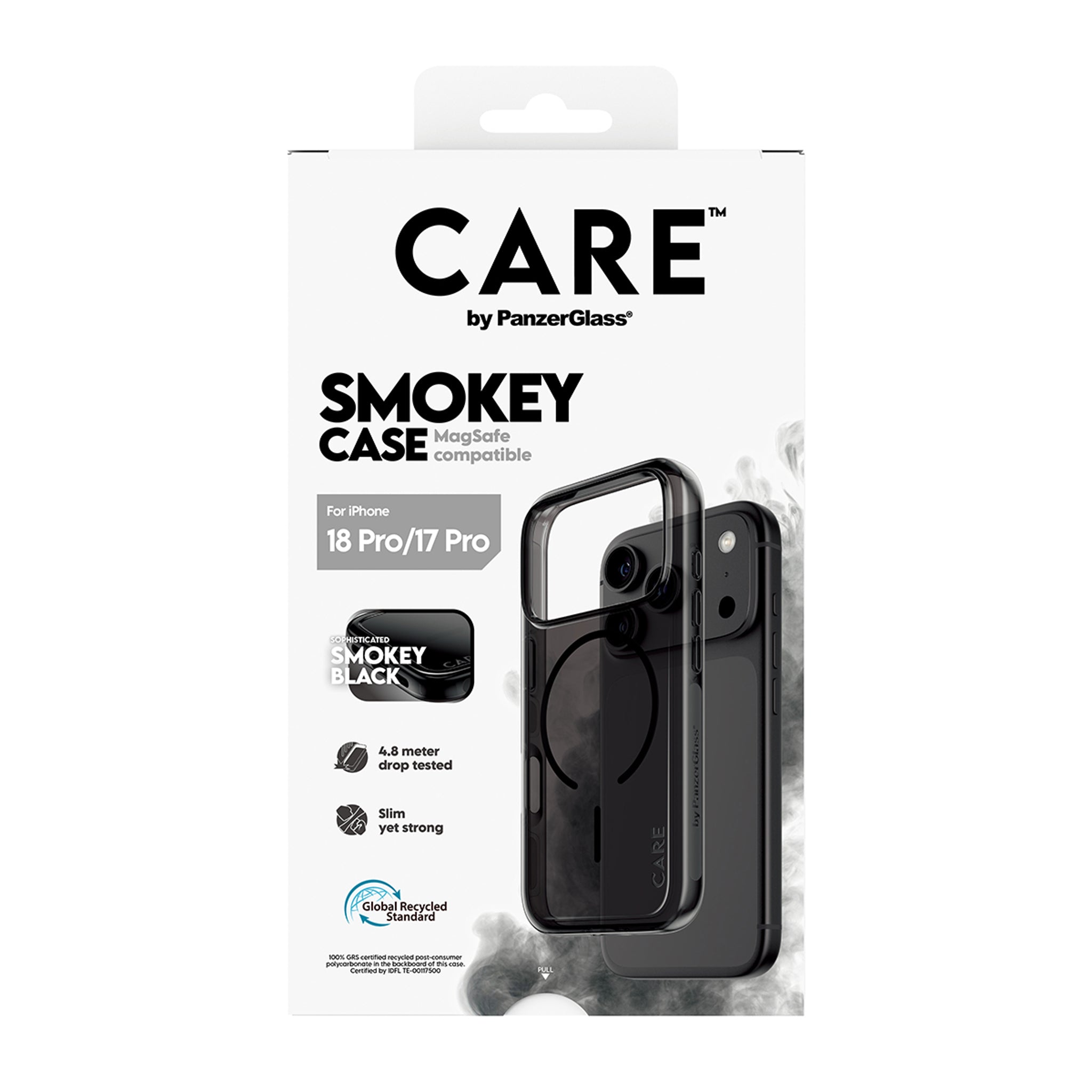 CARE™ by PanzerGlass® Smokey Case m. Sort MagSafe iPhone 18 Pro | 17 Pro